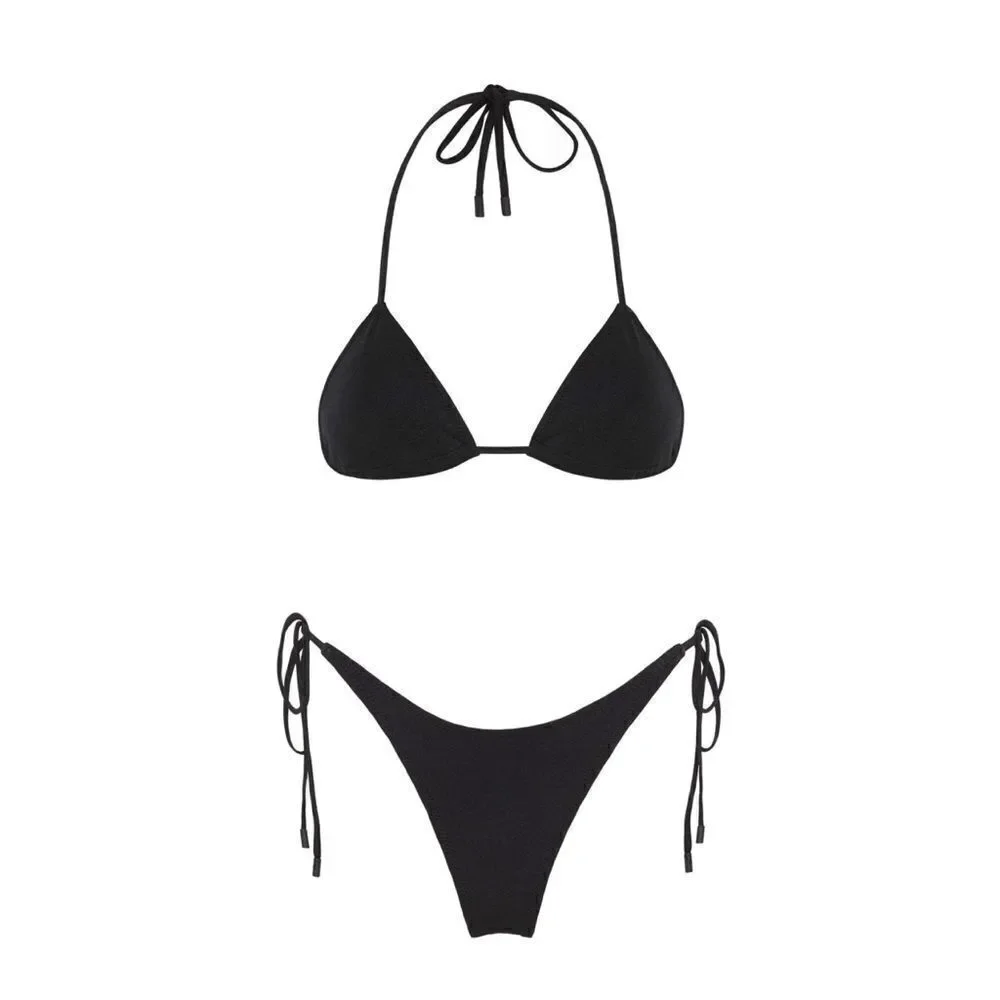 triangl swimwear Black String Tie Bikini